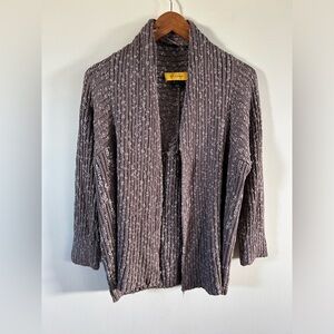 St. John sweater purple gray chunky  knit large